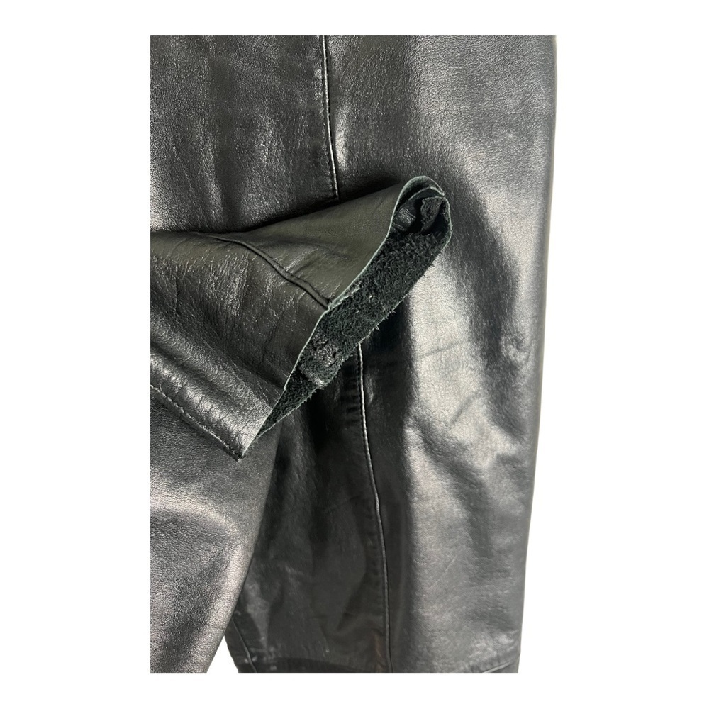 Verducci Black Vintage 80s Genuine Leather Pant Size 8 - Picture 4 of 12